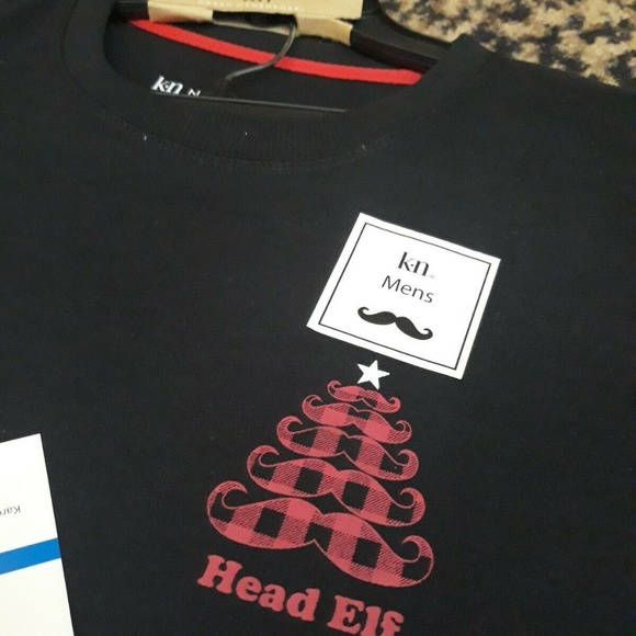 HEAD ELF Mens T Shirt Pajama SET Plaid Red Pants - Picture 3 of 4